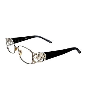 Designer Eyeglass Frame Rectangular Silver Women
